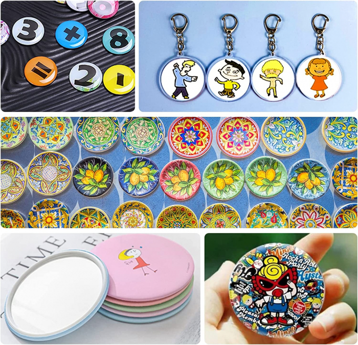 Set complet Presa insigne 44 mm din otel + kit complet 500 insigne [11]