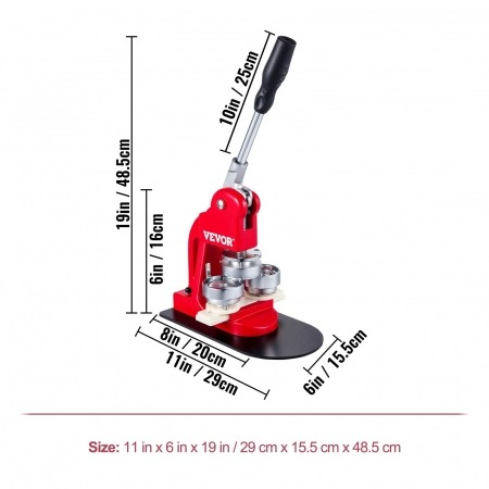 Set complet Presa insigne 44 mm din otel + kit complet 500 insigne [2]