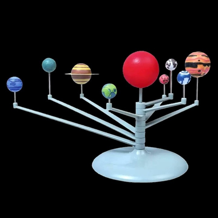 Set creativ Sistemul Solar 3D, Dodaco, cu acuarele, pensula, 19 cm, activitate interactiva pentru copii [13]