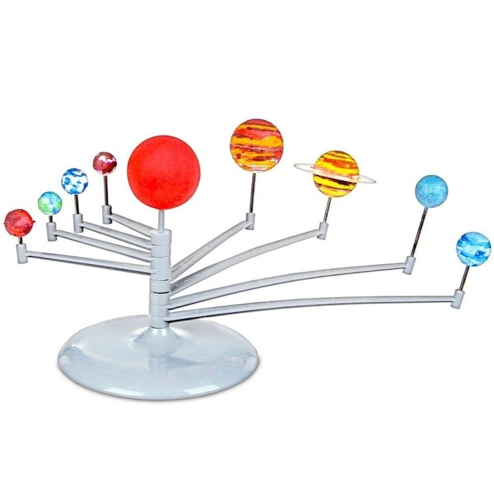 Set creativ Sistemul Solar 3D, Dodaco, cu acuarele, pensula, 19 cm, activitate interactiva pentru copii [3]