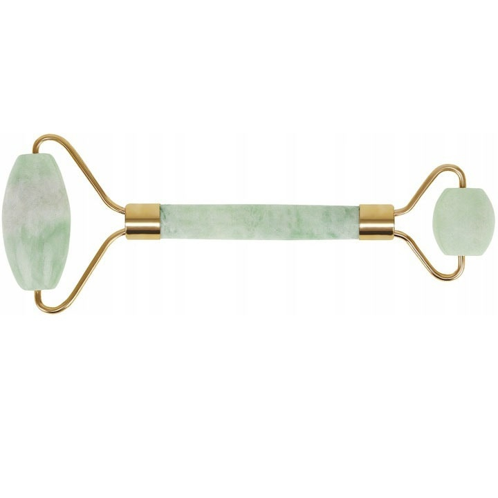 Set cu rola dubla pentru masaj facial si instrument Gua Sha, 14 x 5 cm, pentru fermitate, tonifiere si relaxare, ideal pentru ingrijirea pielii la domiciliu [6]