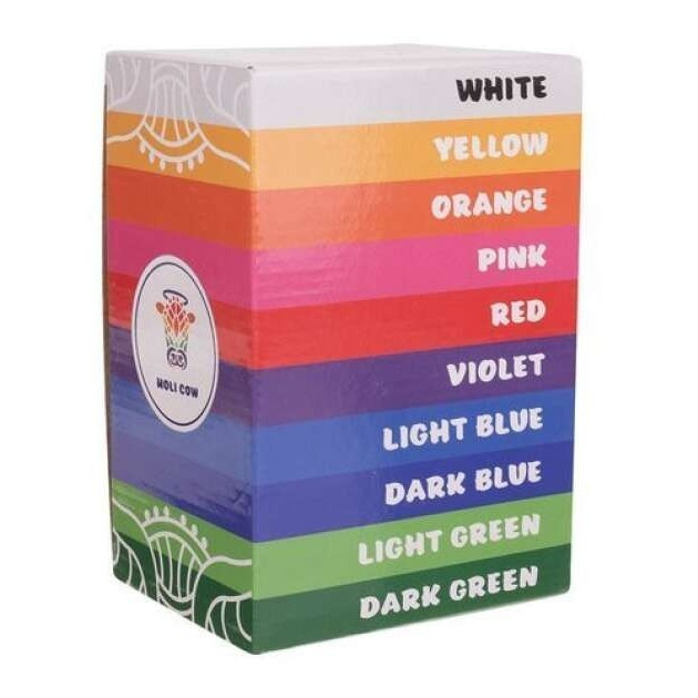 Set culori pulbere Holi – variante 6 culori si 10 culori, pulbere colorata intensa pentru festivaluri, petreceri si evenimente tematice [10]