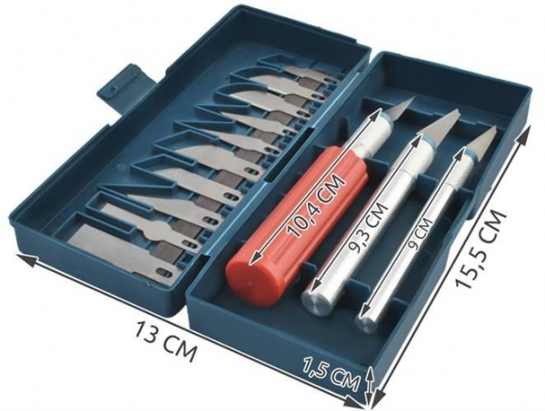 Set 13 cutite profesionale de modelare cu maner si husa inclusa [4]