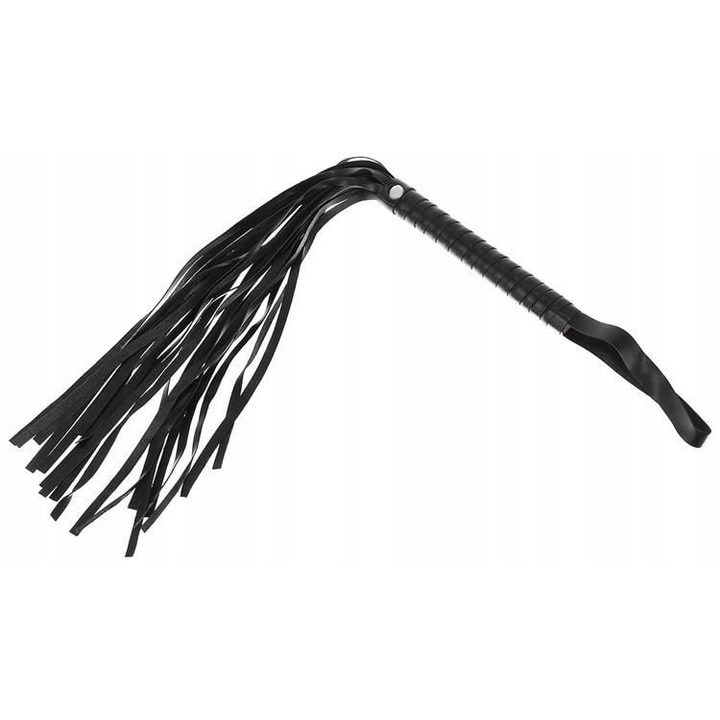 Set de 10 jucarii erotice pentru adulti, bandaj ochi, guler, bici, catuse, piele ecologica, negru [4]