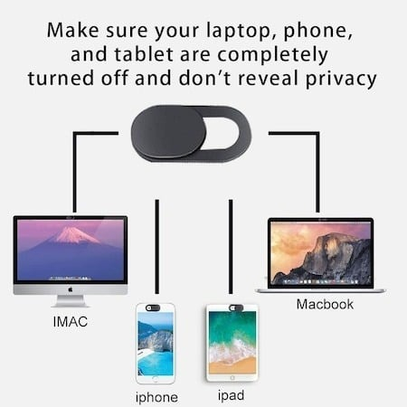 Set de 10 protectii adezive pentru camera telefon/tableta - Negru [4]