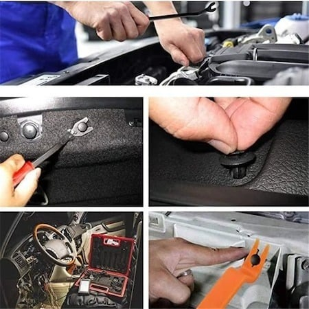 Set de 100 clipsuri demontare auto universale, 6 dimensiuni diferite + 1 surubelnita extractor metalic [5]
