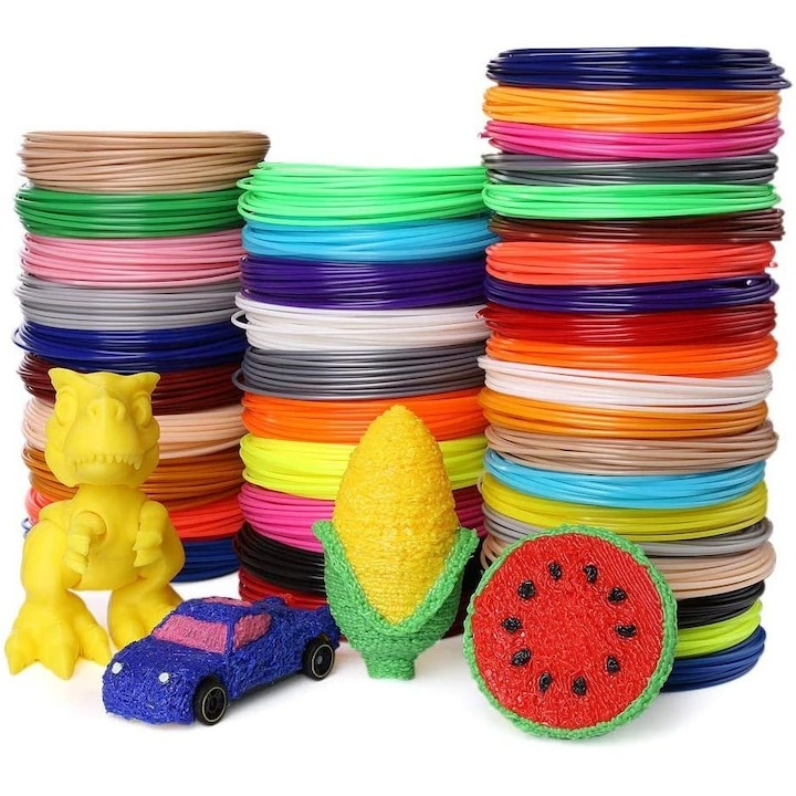 Set de 20 filamente color, 100 metri, pentru creion 3D, rezerve universale de 5 m - Multicolor [3]