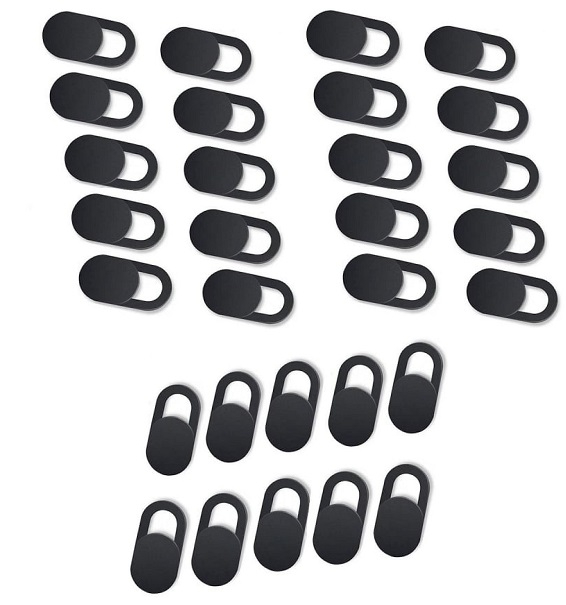 Set de 30 protectii adezive pentru camera telefon tableta - Negru
