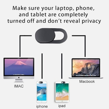 Set de 8 protectii adezive pentru camera telefon/tableta - Negru [3]