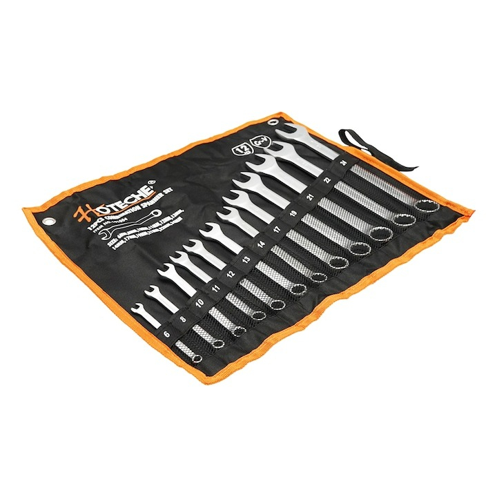 Set de chei inelare profesionale 6-24mm, 12 piese, crom vanadiu, husa transport inclusa [3]