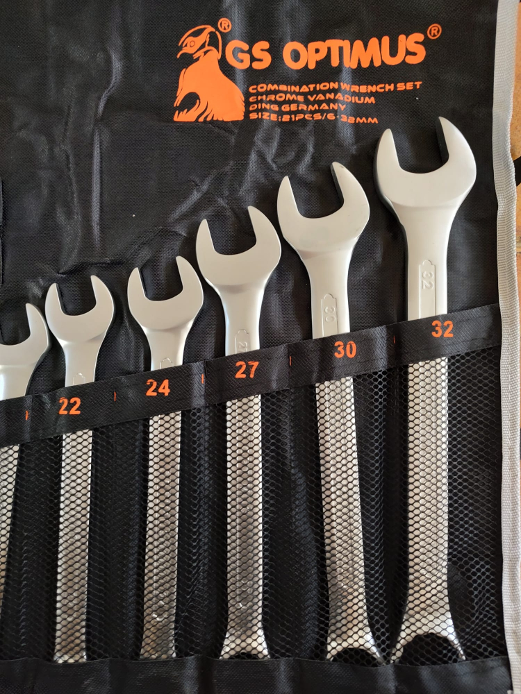 Set de chei inelare profesionale 6-32mm, 21 piese, crom vanadiu, husa transport inclusa [2]