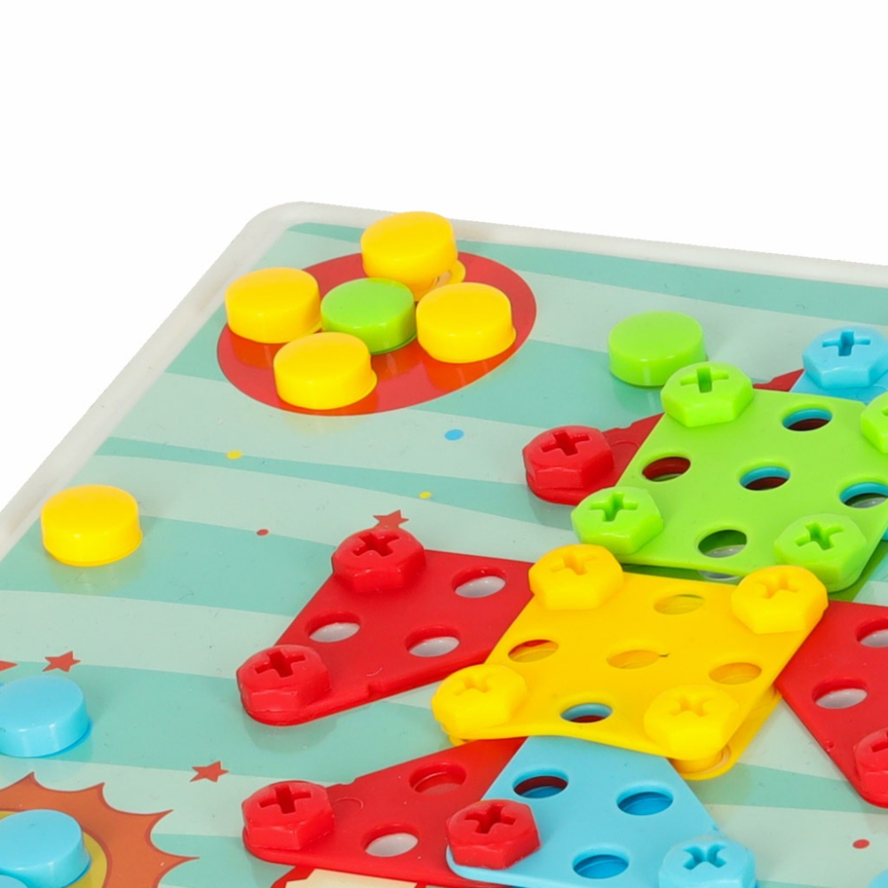 Set de constructie pentru copii, bormasina, suruburi, 261 piese, plastic, multicolor [6]