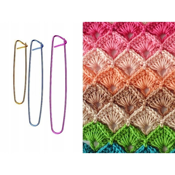 Set de crosetat, 50 piese, crosete ergonomice din aluminiu, accesorii complete, husa depozitare inclusa, multicolor [8]