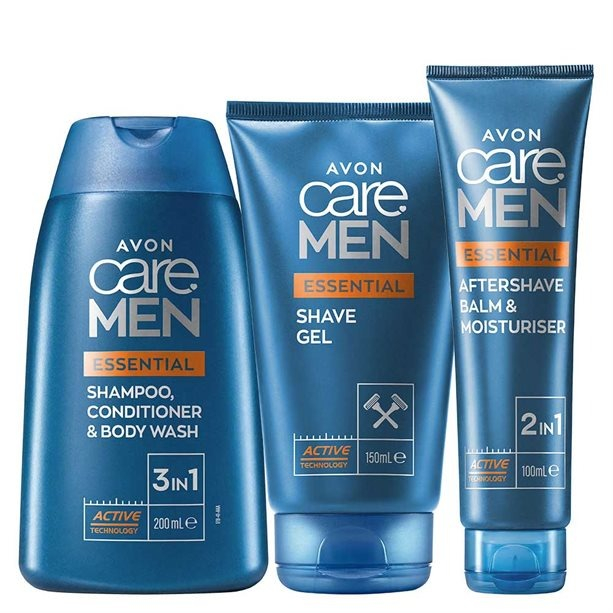 Set de ingrijire pentru barbati Avon Care Men (sampon 3 in 1 200 ml, gel de ras 150 ml, balsam 100 ml), insotit de insigna Dactylion cu mesaj motivational [5]