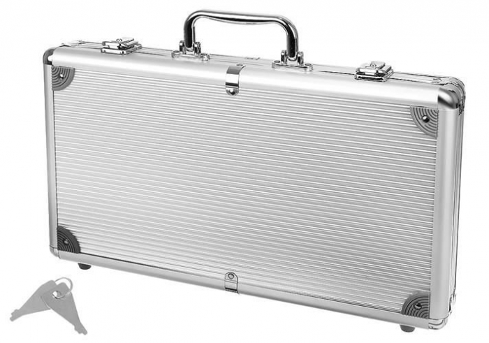 Set de poker cu 300 jetoane,trusa depozitare din aluminiu - Multicolor [2]