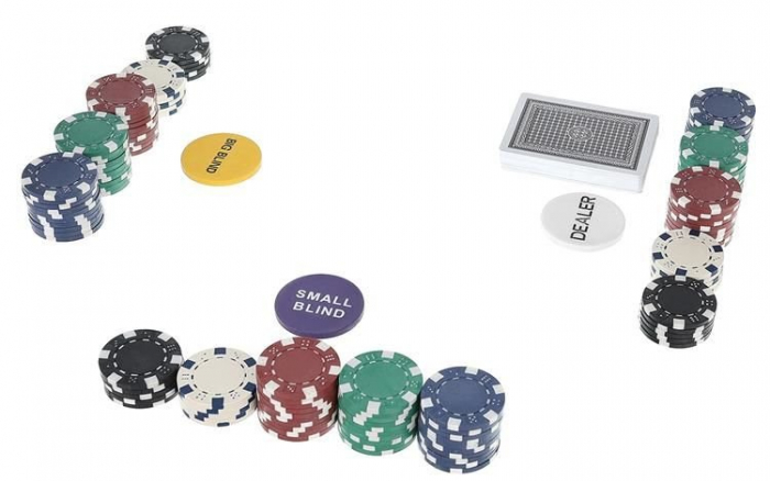 Set de poker cu 300 jetoane,trusa depozitare din aluminiu - Multicolor [5]