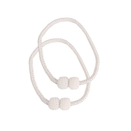 Set de prindere pentru draperii și perdele cu 2 magneți decorativi tip șnur, ornamentați cu mărgele – design elegant pentru decor interior [1]