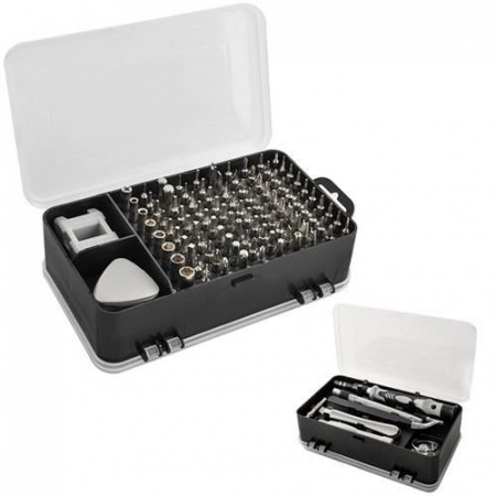 Set surubelnite multifunctionale de precizie, 115 piese, magnetice, - Negru/Gri [8]