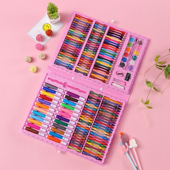 Set desen si pictura artistica, 168 piese, gentuta depozitare cu maner, 39 x 33 x 3,5 cm – complet, organizat si ideal pentru copii si adulti creativi [5]