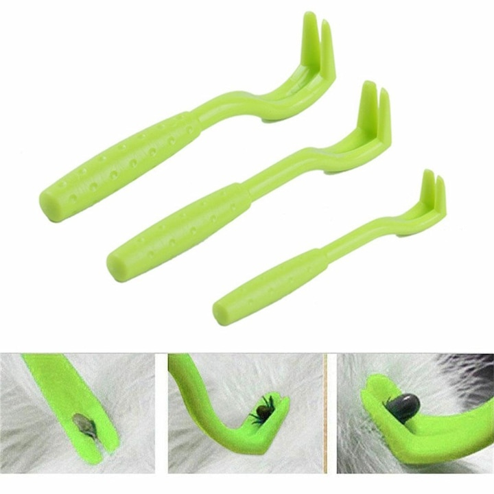 Set dispozitive indepartare capuse 3 bucati, marimi S M L, plastic rezistent, verde, pentru oameni si animale [6]