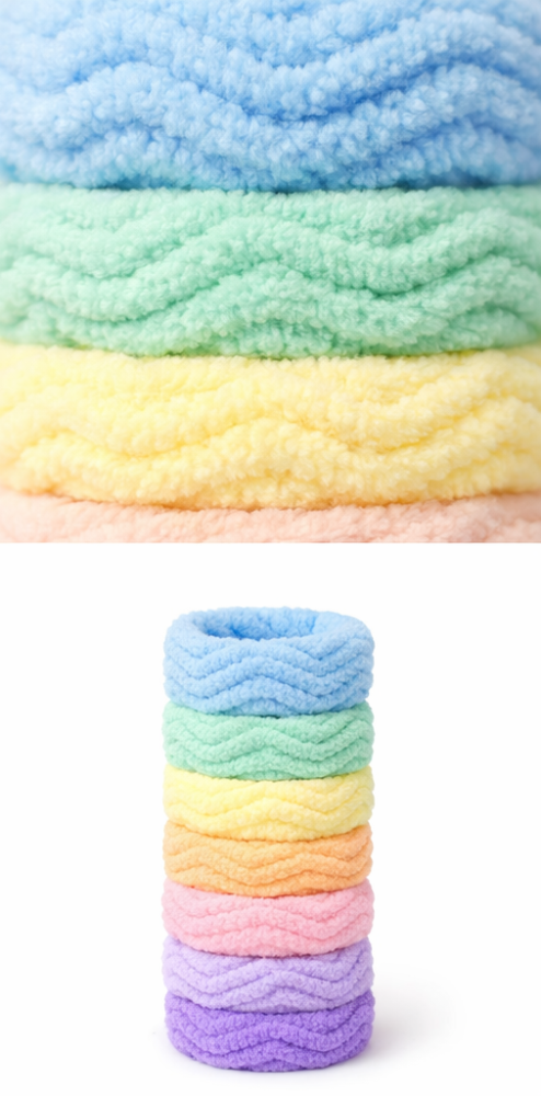 Set elastice par 20 piese diametru 4.5 cm textile colorate pentru prindere par copii si adulti, elastice moi pentru coada sau impletituri [3]