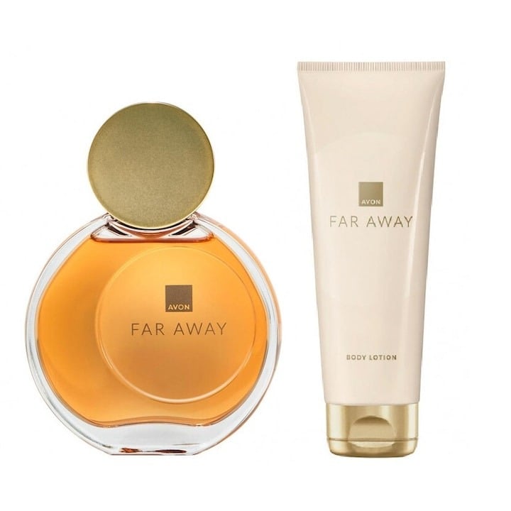 Set Far Away Ea, parfum 50 ml si lotiune corp 125 ml, Avon