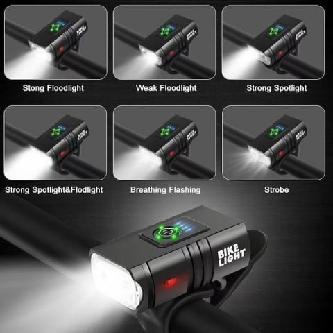 Set far si stop pentru bicicleta ,model Bike Light, autonomie 4 ore,alimentare USB, rezistenta la apa + set 2 capace valva, rosu [4]