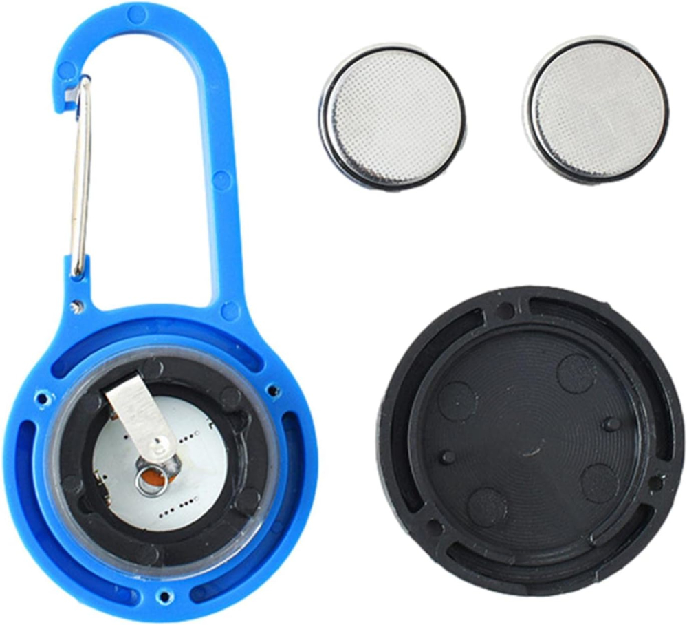 Set iluminare portabil outdoor si birou, lanterna LED cu carabiniera albastra + lampa USB flexibila 1.5W 5V 16.8 cm neagra pentru laptop si EDC [3]