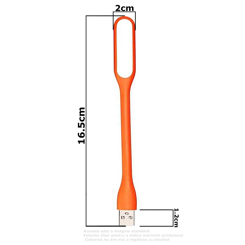 Set iluminare portabil USB, lampa flexibila 1.5W 5V 16.8 cm neagra + mini lanterna breloc LED cu buton on/off, compacta pentru utilizare zilnica [6]