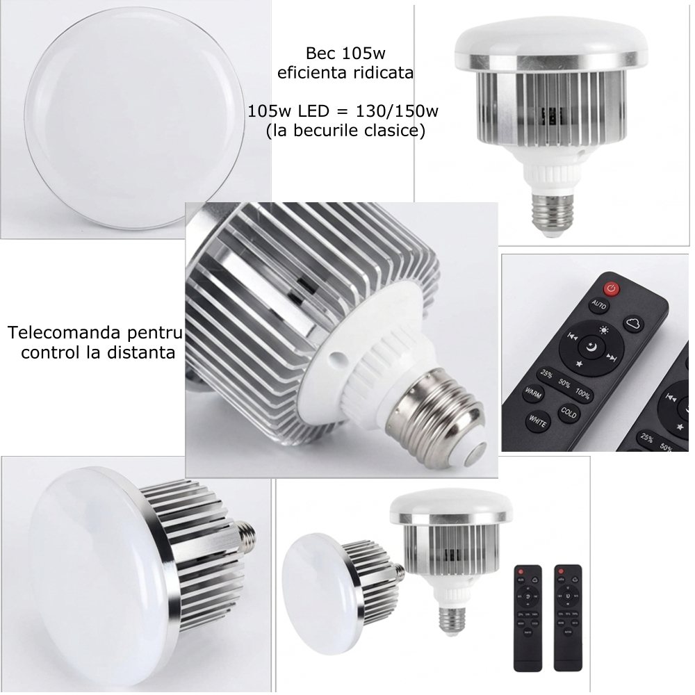 Set iluminare profesional cu 2 trepiede 200 cm, 2 softbox dreptunghiulare si 2 becuri LED 105W, telecomanda, filet 1/4 [2]