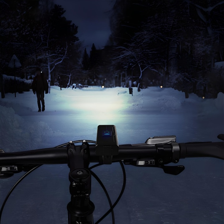 Set lumini bicicleta LED 1600 lumeni cu Powerbank [4]