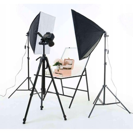 Kit de 2 softboxuri, 2 trepiezi reglabili 200 cm, 2 becuri LED de 105W cu telecomanda control, geanta de transport inclusa [2]