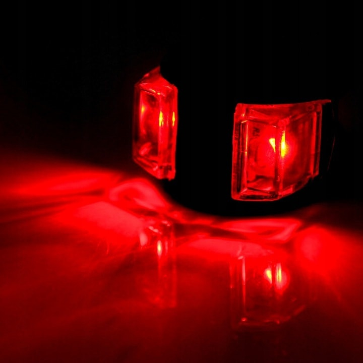 Set lumini LED pentru bicicleta din silicon, 2 bucati – lumina alba si rosie, 3 moduri de iluminare, impermeabile, prindere rapida, negru [3]