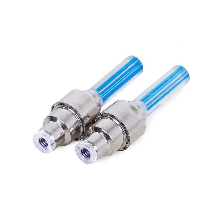 Set lumini LED pentru ventil, cu senzor de miscare, lumina albastra – compatibil universal pentru masini si biciclete, impermeabil, alimentare cu baterii [6]