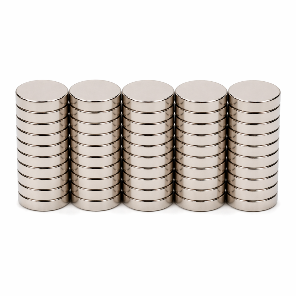Set magneti neodim puternici N48 tip disc 10x1.5 mm, 50 bucati, fixare sigura, aplicatii tehnice si proiecte DIY [2]