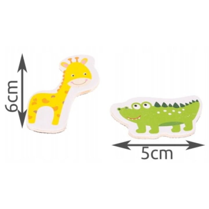 Set magneti pentru frigider cu animale, 12 piese multicolore [5]