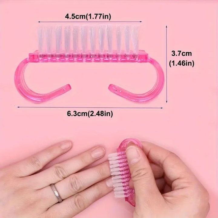 Set manichiura profesional 7 piese, cu pila, buffer, instrumente pentru cuticule, curatare si lustruire, trusa compacta pentru ingrijirea unghiilor acasa sau in salon – disponibil in culorile mov, roz [11]