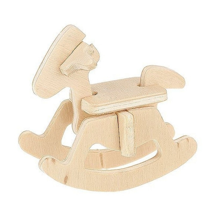 Set mobilier pentru casuta de papusi natur, 34 piese din lemn DIY, mobilier miniatural de asamblat si personalizat, 175 elemente, 3 ani+ [11]