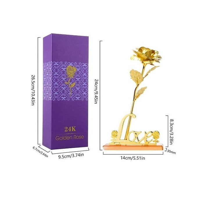 Set mostra de parfum 2 ml Avon si trandafir auriu cu suport si cutie cadou, suflat la baza cu auriu [4]