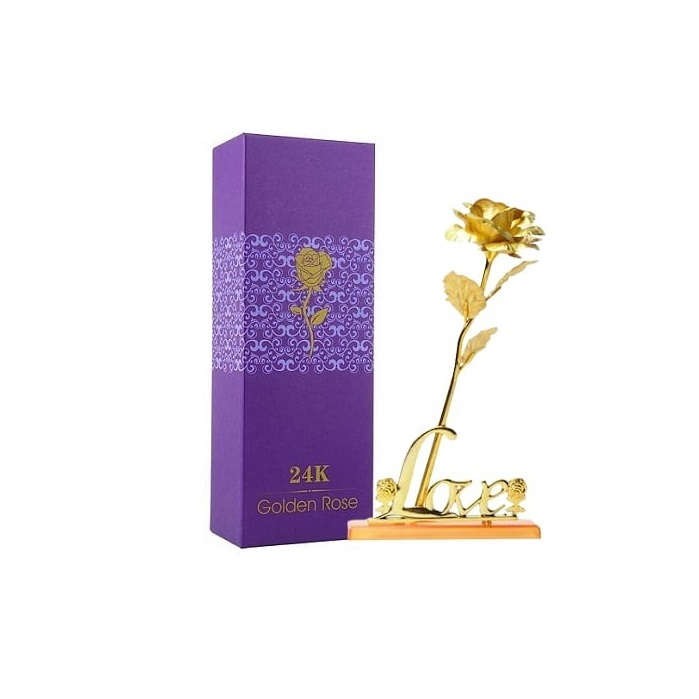 Set mostra de parfum 2 ml Avon si trandafir auriu cu suport si cutie cadou, suflat la baza cu auriu [3]