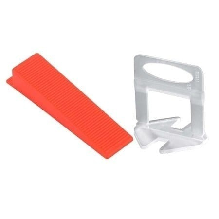 Set nivelare gresie 100 clipsuri de 1.5mm si 100 pene cu latimea de 22 mm [2]