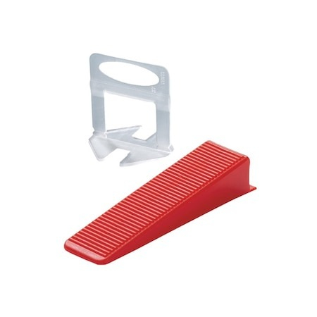 Set nivelare gresie 100 clipsuri de 2mm si 100 pene cu latimea de 22 mm [2]