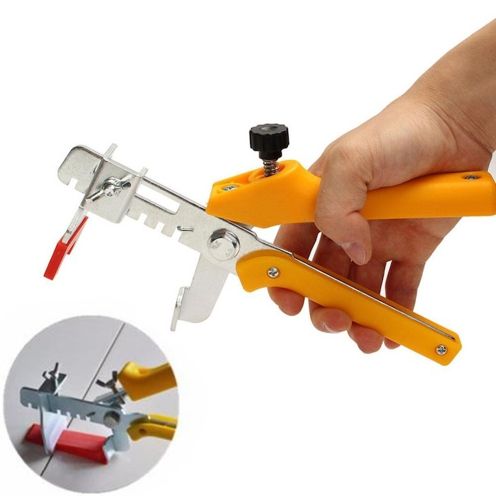 Set nivelare gresie 500 clipsuri de 1mm, 100 pene cu latimea de 22 mm si cleste de nivelare [2]