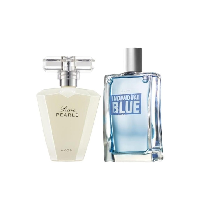 Set parfum dama si barbat, Rare Pearls 50 ml si Individual Blue 100 ml
