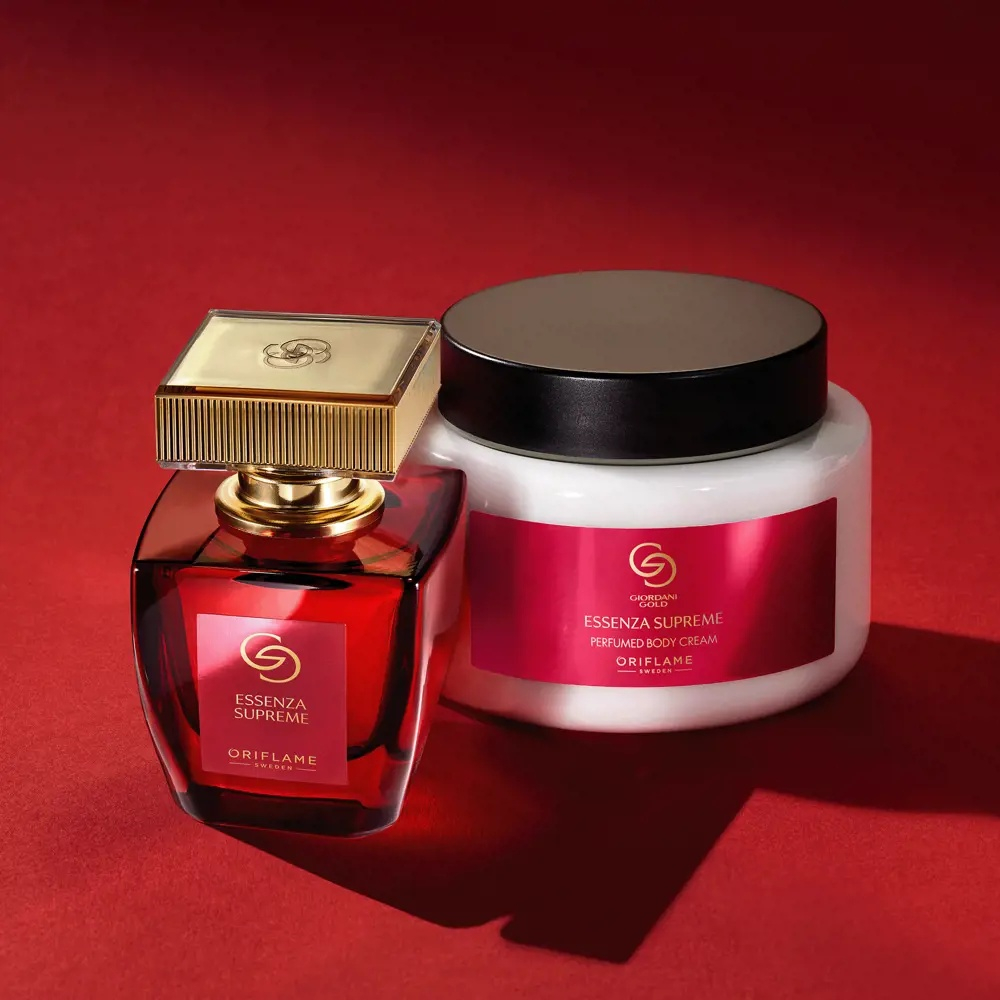 Set parfum Oriflame Giordani Gold Essenza Supreme 50 ml si crema de corp Oriflame Giordani Gold Essenza Supreme 250 ml, aroma opulenta si sofisticata [13]