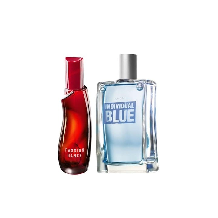 Set parfumuri dama si barbat, Passion Dance Ea, Individual Blue 100 ml El, Avon