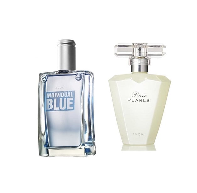 Set parfumuri dama si barbat, Rare Pearls 50 ml Ea, Individual Blue 100 ml El, Avon