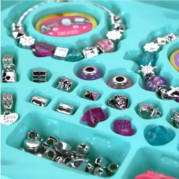 Set pentru confectionare bratari, margele, pandantive, pentru copii, multicolor, 26 x 22 x 4.5 cm [7]