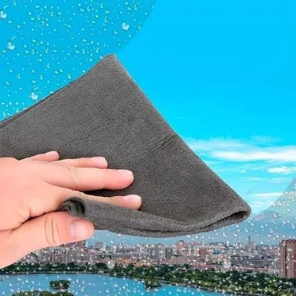 Set pentru curatare baie si bucatarie, laveta absorbanta din microfibra 20 x 30 cm, gri + praf de curatat Alfa 500 g, pentru indepartarea grasimii, petelor si murdariei persistente [8]