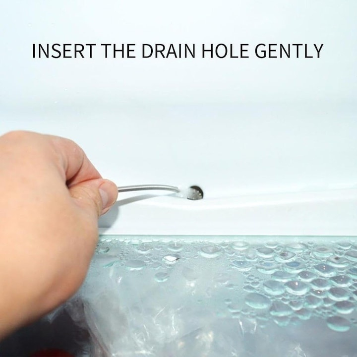 Set pentru curatarea frigiderului, perie nailon, racleta, ac, seringa, furtun, otel/plastic, alb [10]